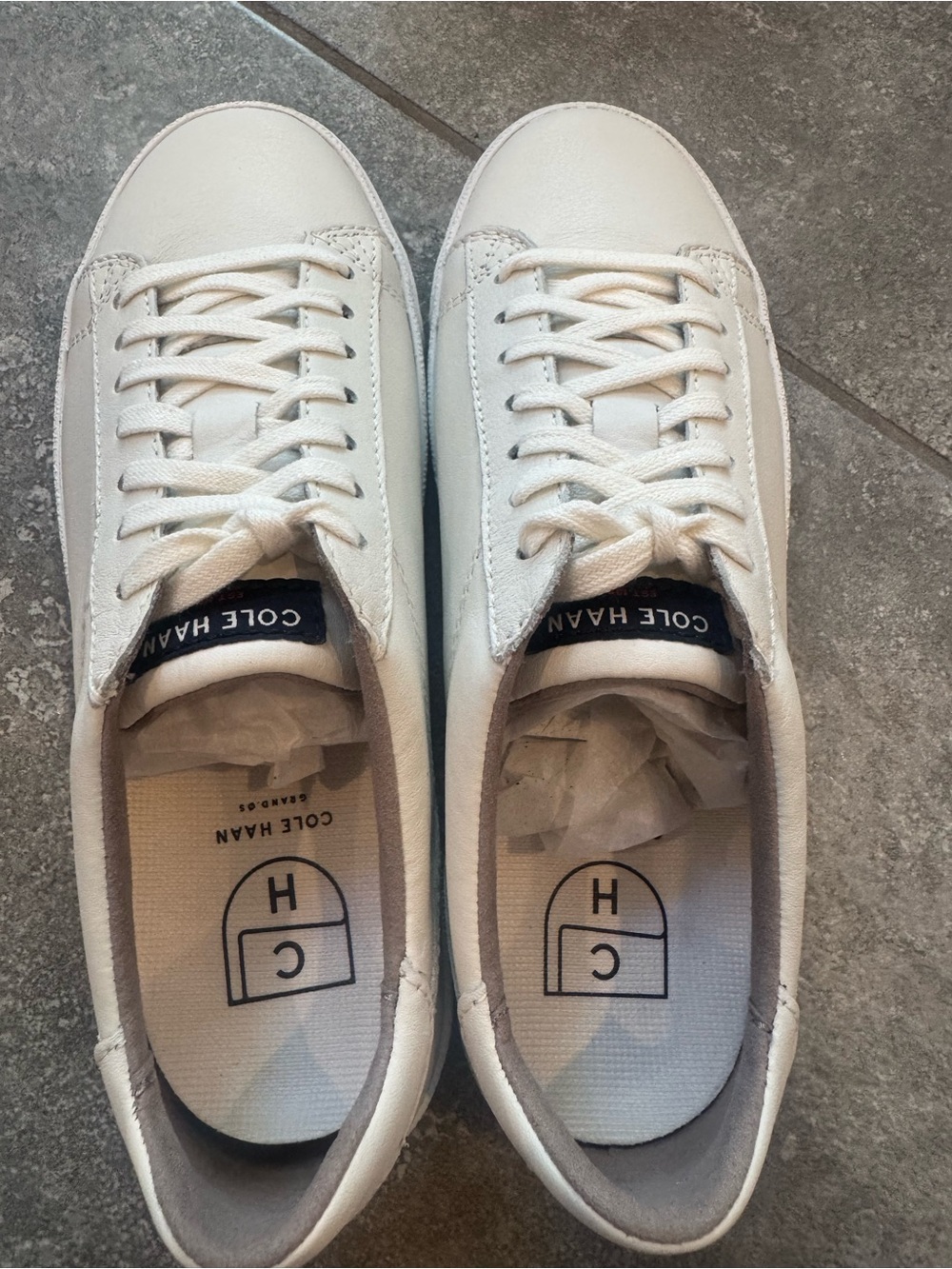 Cole Haan TRAFTON CLUBCOURT 11 sneakers white lea woman’s us size 6 B NEW in box - Picture 5 of 11